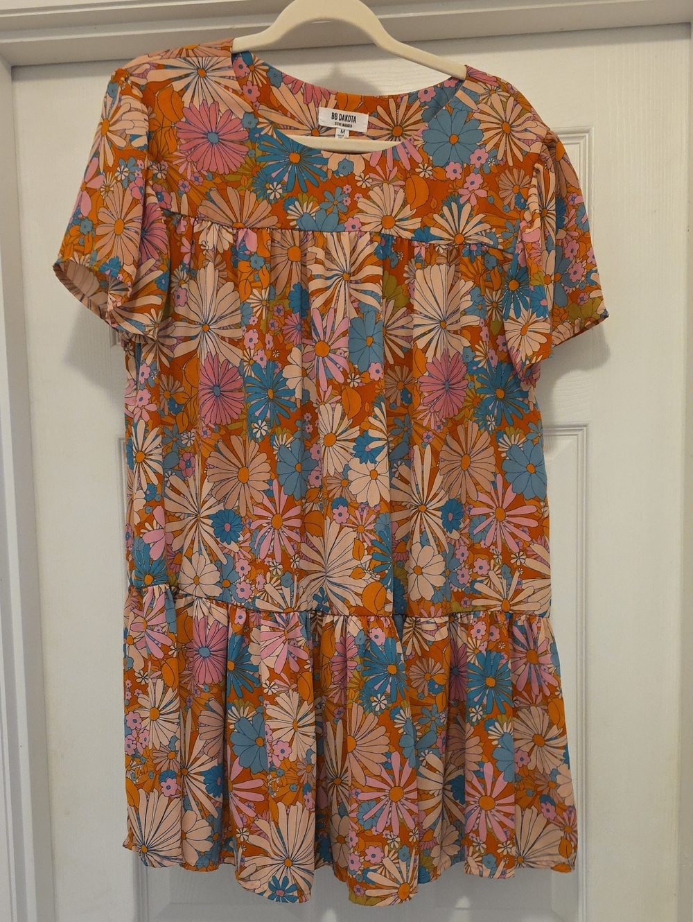 BB Dakota by Steve Madden In Retrospect Floral Babydoll Mini Dress Size M